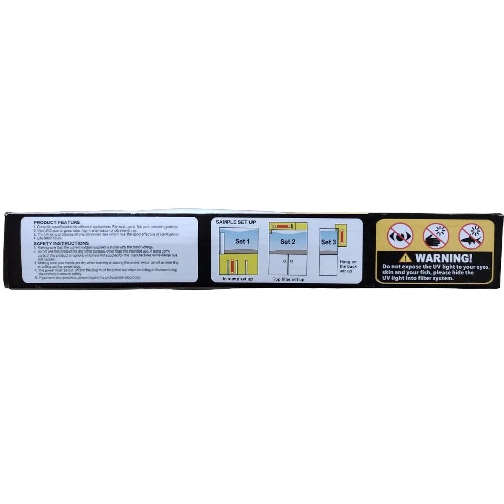 2-Pack PULACO UV-207 UV Light Aquarium Algae Clean Light Ultraviolet